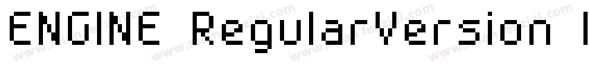 ENGINE RegularVersion 1002Fontsel字体转换